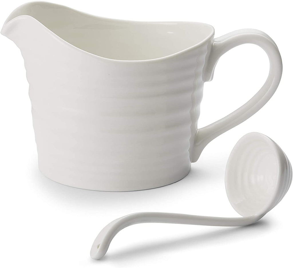 Portmeirion Sophie Conran Porcelain Sauce Jug & Mini Ladle
