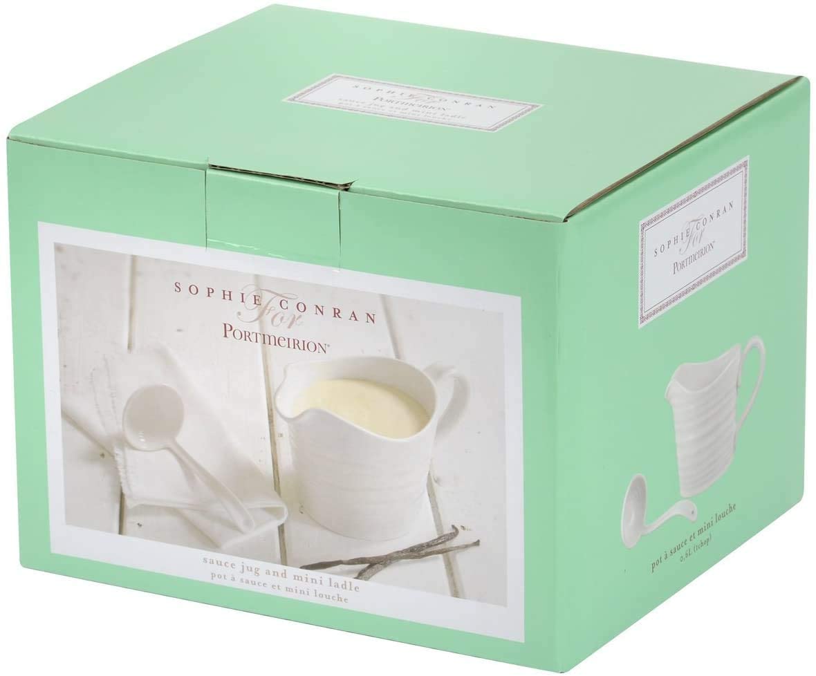 Portmeirion Sophie Conran Porcelain Sauce Jug & Mini Ladle