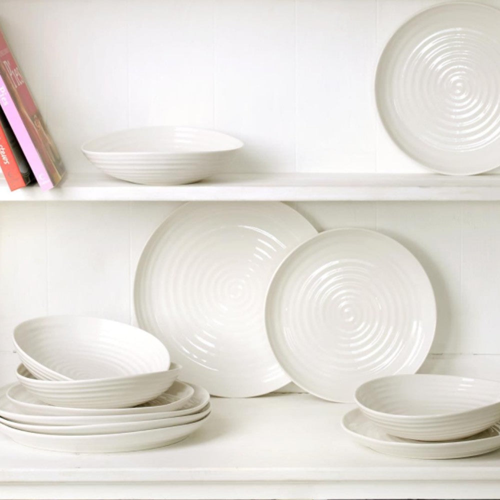 Portmeirion Sophie Conran Porcelain Coupe Plate, Set of 4, 4 Inch, White