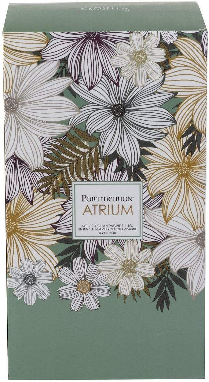 Portmeirion Atrium Champagne Flute Glasses, Set Of 4