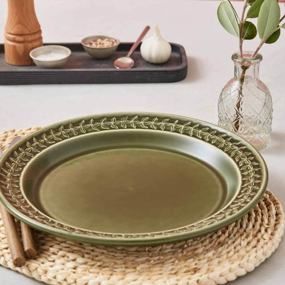 Portmeirion Botanic Garden Earthenware Harmony Side Plate, Set of 4, Forest Green