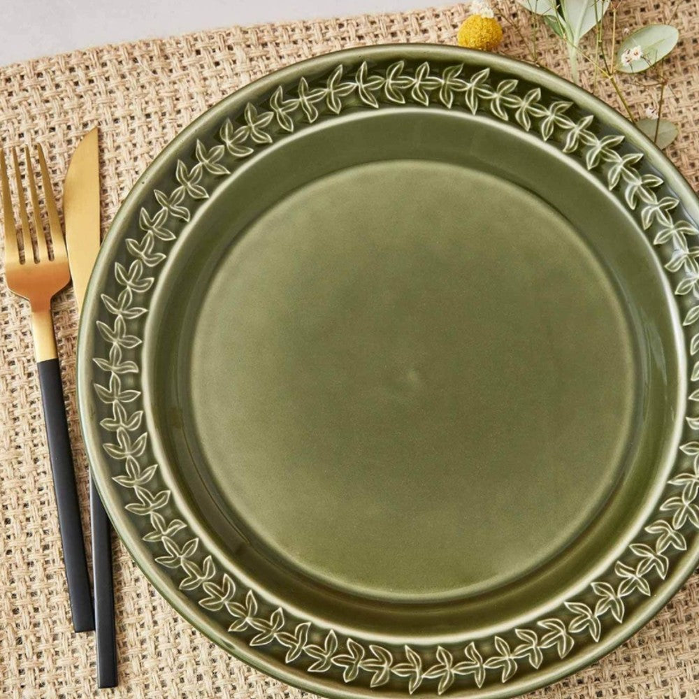Portmeirion Botanic Garden Earthenware Harmony Side Plate, Set of 4, Forest Green