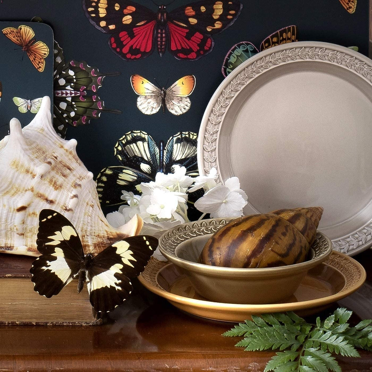 Portmeirion Botanic Garden Earthenware Harmony Amber Cereal Bowls, Set Of 4