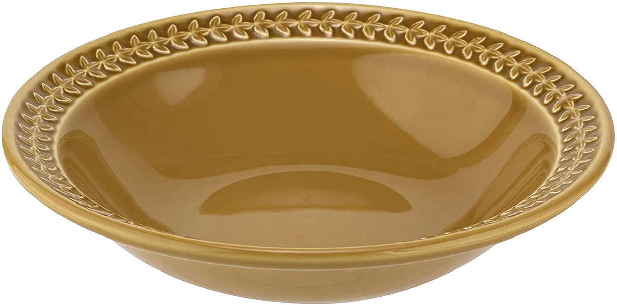 Portmeirion Botanic Garden Earthenware Harmony Pasta Bowl, Set of 4, Amber