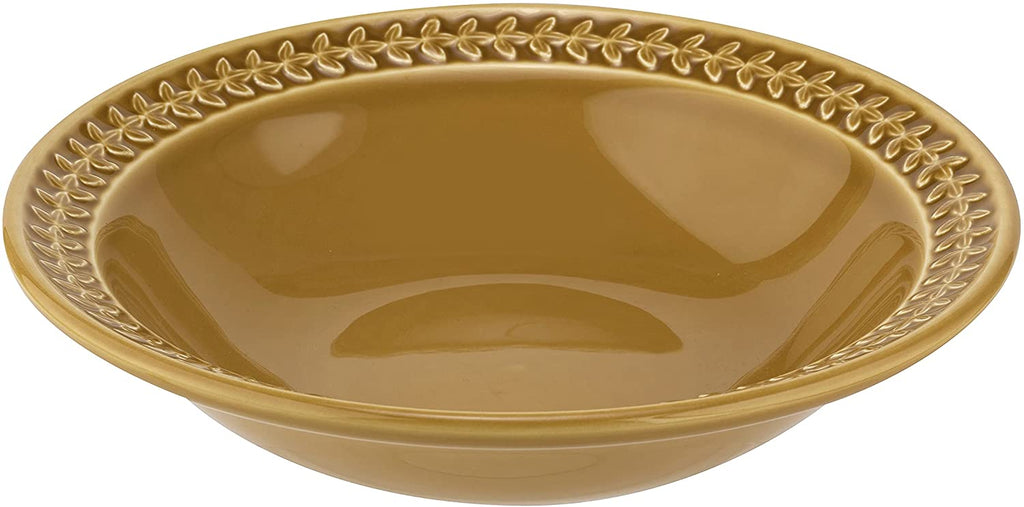 Portmeirion Botanic Garden Earthenware Harmony Pasta Bowl, Set of 4, Amber