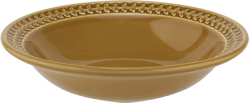Portmeirion Botanic Garden Earthenware Harmony Pasta Bowl, Set of 4, Amber
