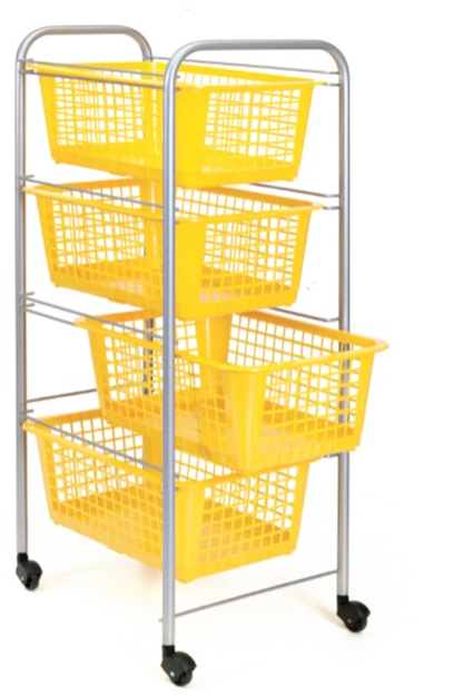 Image - Metaltex 4 Tier Miami Rolling Cart