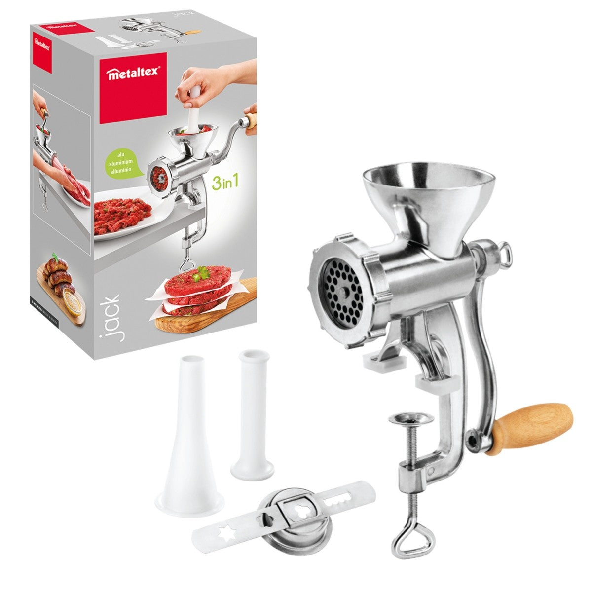 Image - Metaltex Jack 3in1 Cast Aluminum Alloy Mincer