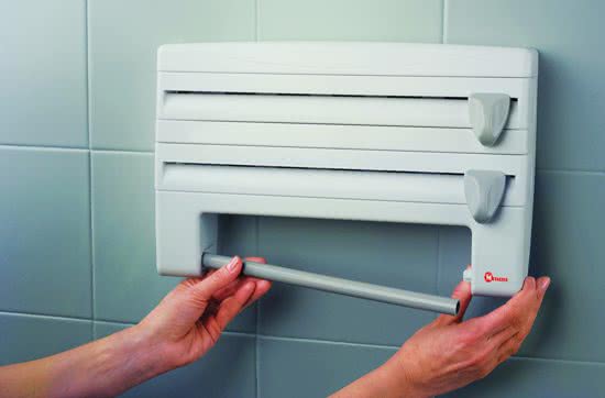 Image - Metaltex Roll & Roll Kitchen Tissue Roll Dispenser, 2-Rolls, Built-In Knives