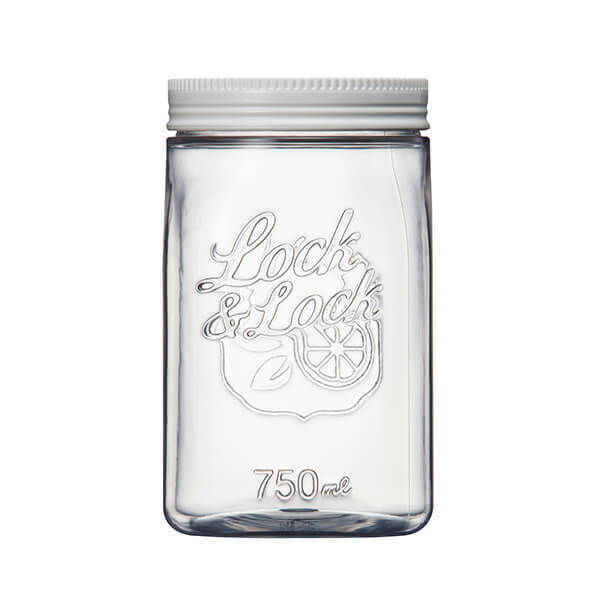 Image - Lock & Lock Square Door Pocket Canister, 750ml, Clear