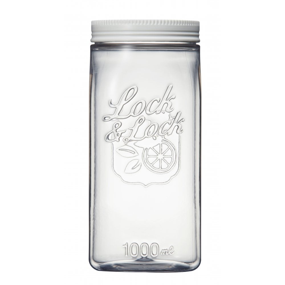 Image - Lock & Lock Square Door Pocket Canister, 1L, Clear