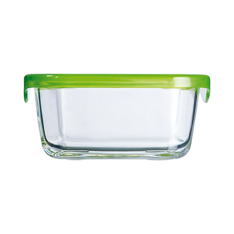 Image - Luminarc Keep'n Box Square With Green Lid, 122cl