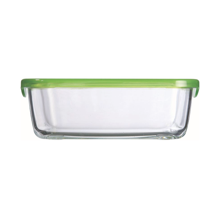 Image - Luminarc Keep'n Box Rectangular With Green Lid, 37cl
