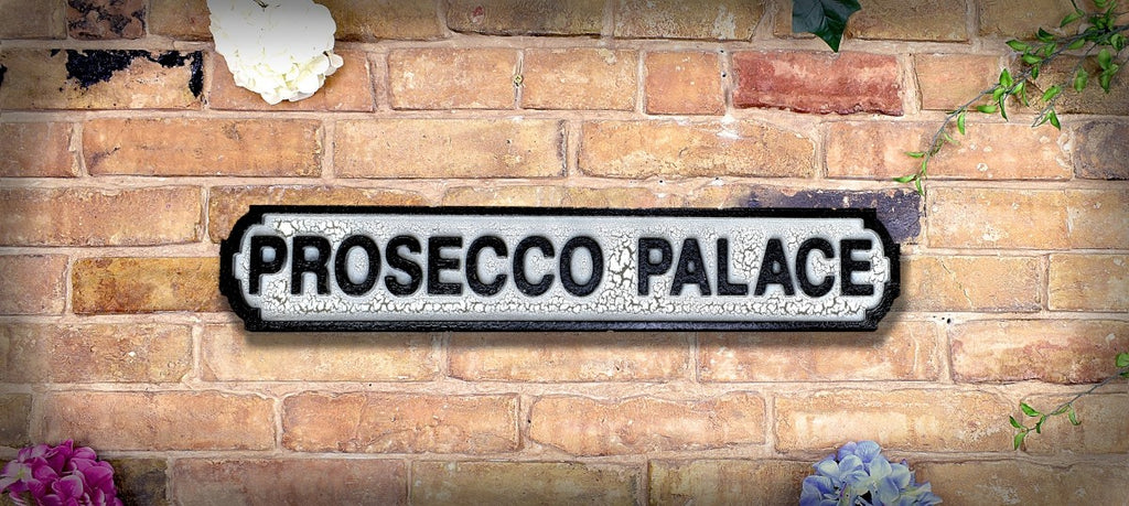 Image - Retro Vintage Mini Street 'Prosecco Palace' Sign, 80cm