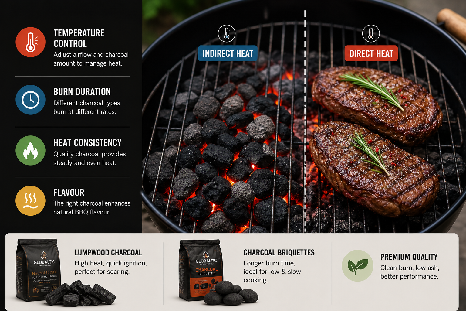 How Charcoal Affects Heat Control When Grilling