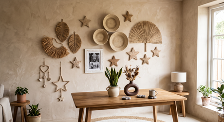 How to Create a Boho-Chic Gallery Wall Using Woven Seagrass & Natural Fibres