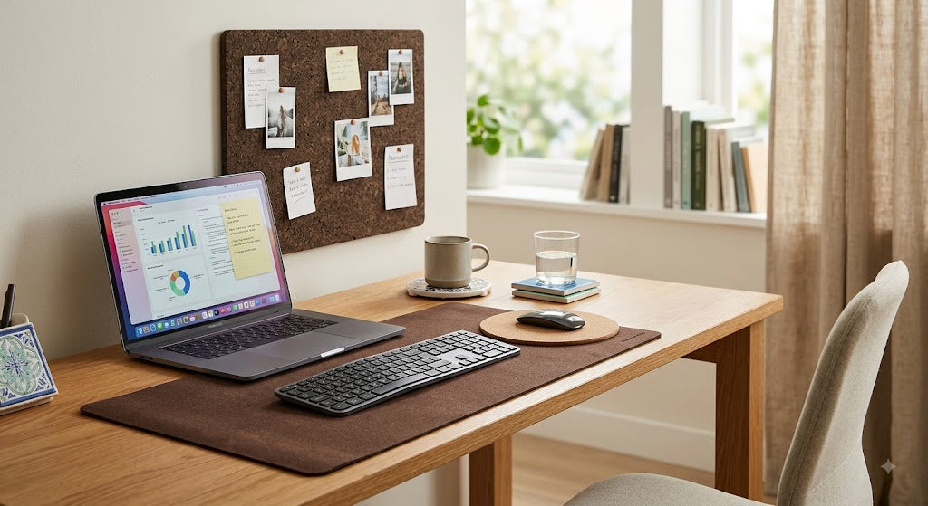 Upgrade Your WFH Setup: The Ergonomic & Aesthetic Benefits of Cork Desk Pads