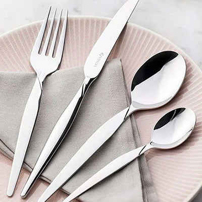 Viners Select 4-Piece 18.0 Gray Pastry Fork Set