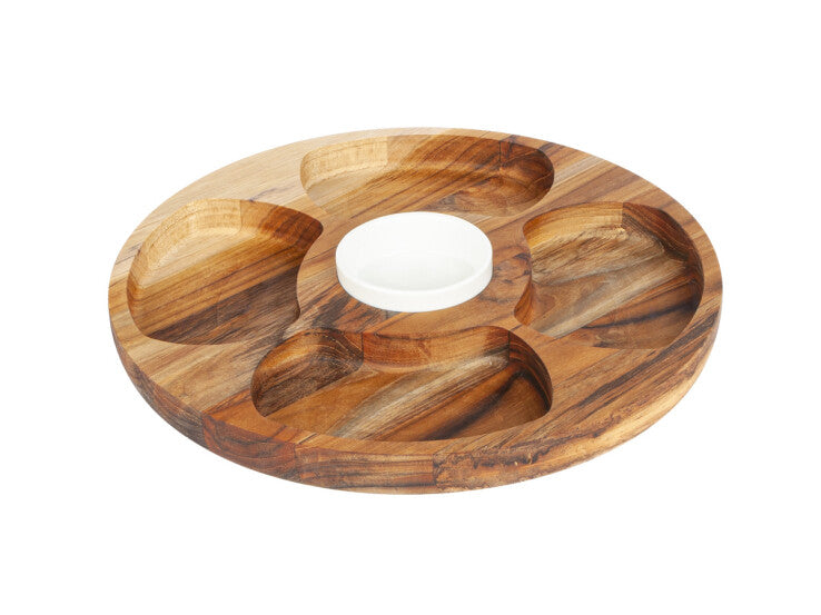 Stolf Round snack tray, 5 divisions