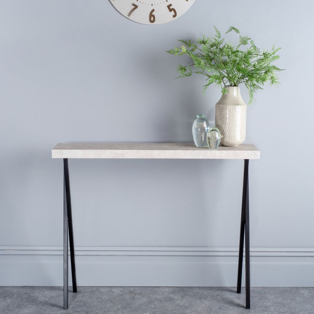 Pagazzi Brito Grey Marble Console Table