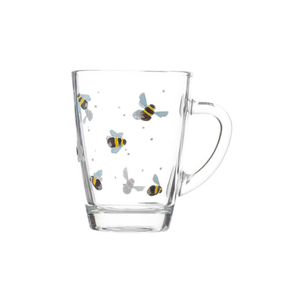 Price & Kensington Sweet Bee Glass Mugs, Set Of 2, 280ml