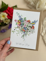 Katie Hipwell Design Floral Happy Wedding Day Card