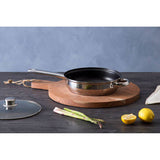 Orsina Stainless Steel Non-Stick Frypan with Glass Lid - 24cm