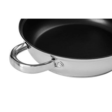 Orsina Stainless Steel Non-Stick Frypan with Glass Lid - 24cm