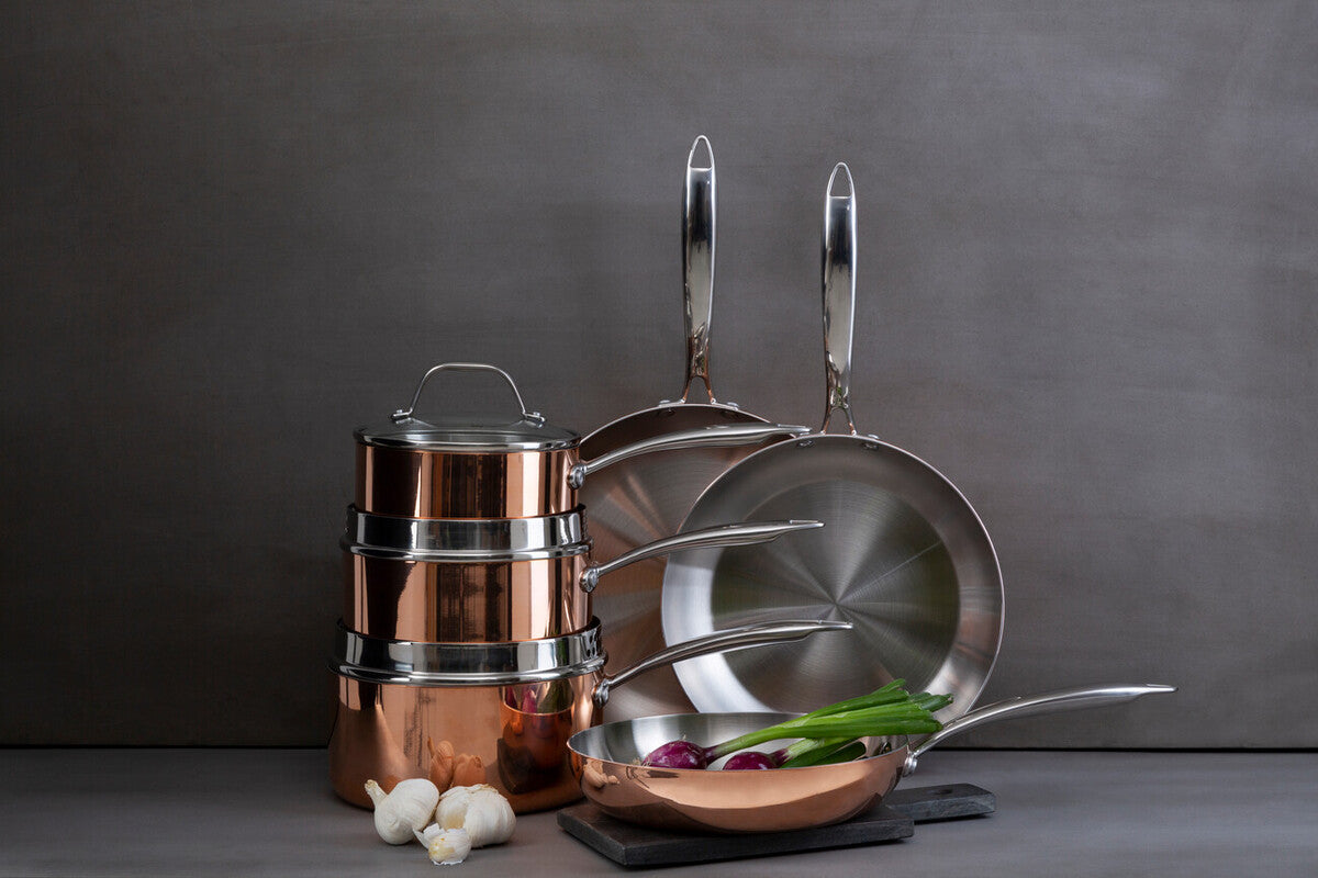 Orsina Minerva Copper Finish Saucepan with Lid - 16cm