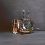 Orsina Minerva Copper Finish Saucepan with Lid - 16cm