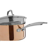 Orsina Minerva Copper Finish Saucepan with Lid - 16cm