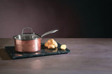 Orsina Minerva Hammered Copper Finish Saucepan with Lid - 18cm