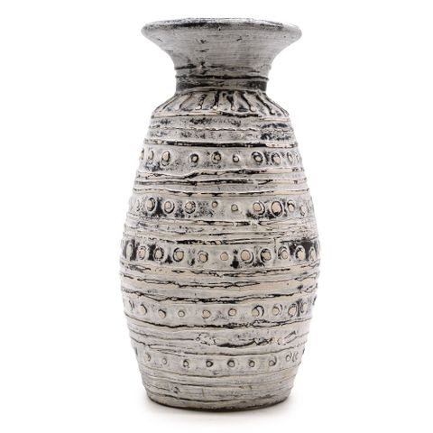HatiNest Classic Shaped Dry Flowers Vase - Cream