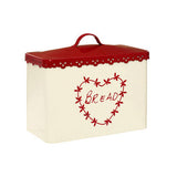 Orsina Anglaise Cream & Red Metal Bread Bin