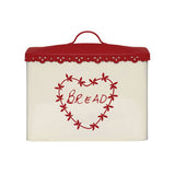 Orsina Anglaise Cream & Red Metal Bread Bin