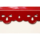 Orsina Anglaise Cream & Red Metal Bread Bin