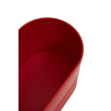 Orsina Alton Red Metal Bread Bin with Bamboo Lid