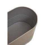 Orsina Alton Grey Metal Bread Bin with Bamboo Lid