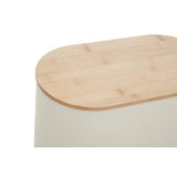Orsina Alton Cream Metal Bread Bin with Bamboo Lid