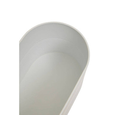 Orsina Alton White Metal Bread Bin with Bamboo Lid