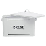 Orsina Grocer White Metal Bread Bin
