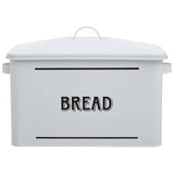 Orsina Grocer White Metal Bread Bin