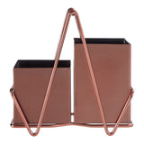 Orsina 2-Compartment Rose Gold Cutlery Caddy