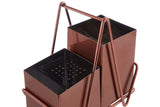 Orsina 2-Compartment Rose Gold Cutlery Caddy