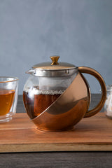 Orsina Fuso Stainless Steel Teapot with Copper-Finished Infuser