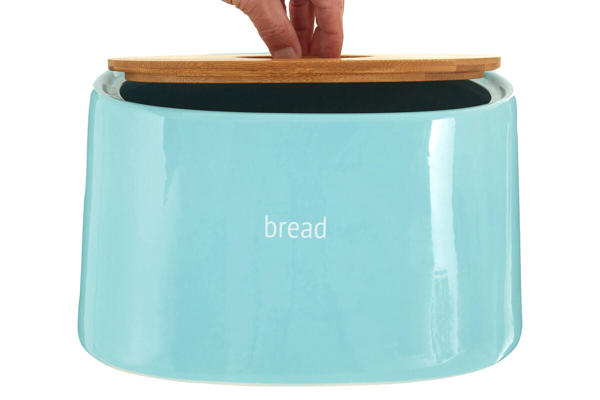 Orsina Fletcher Blue Ceramic Bread Bin