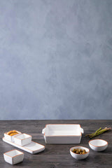 Orsina Calisto Terracotta Dip Bowls with White Tray | Set of 3