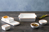 Orsina Calisto Terracotta Dip Bowls with White Tray | Set of 3