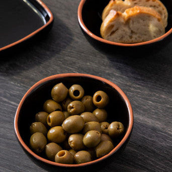 Orsina Calisto Black Glazed Terracotta Bowls - Set of 2