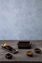 Orsina Calisto Black Glazed Terracotta Bowls - Set of 2